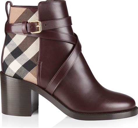 burberry pryle house check & leather ankle boots|Burberry Pryle House Check Bootie (Women).